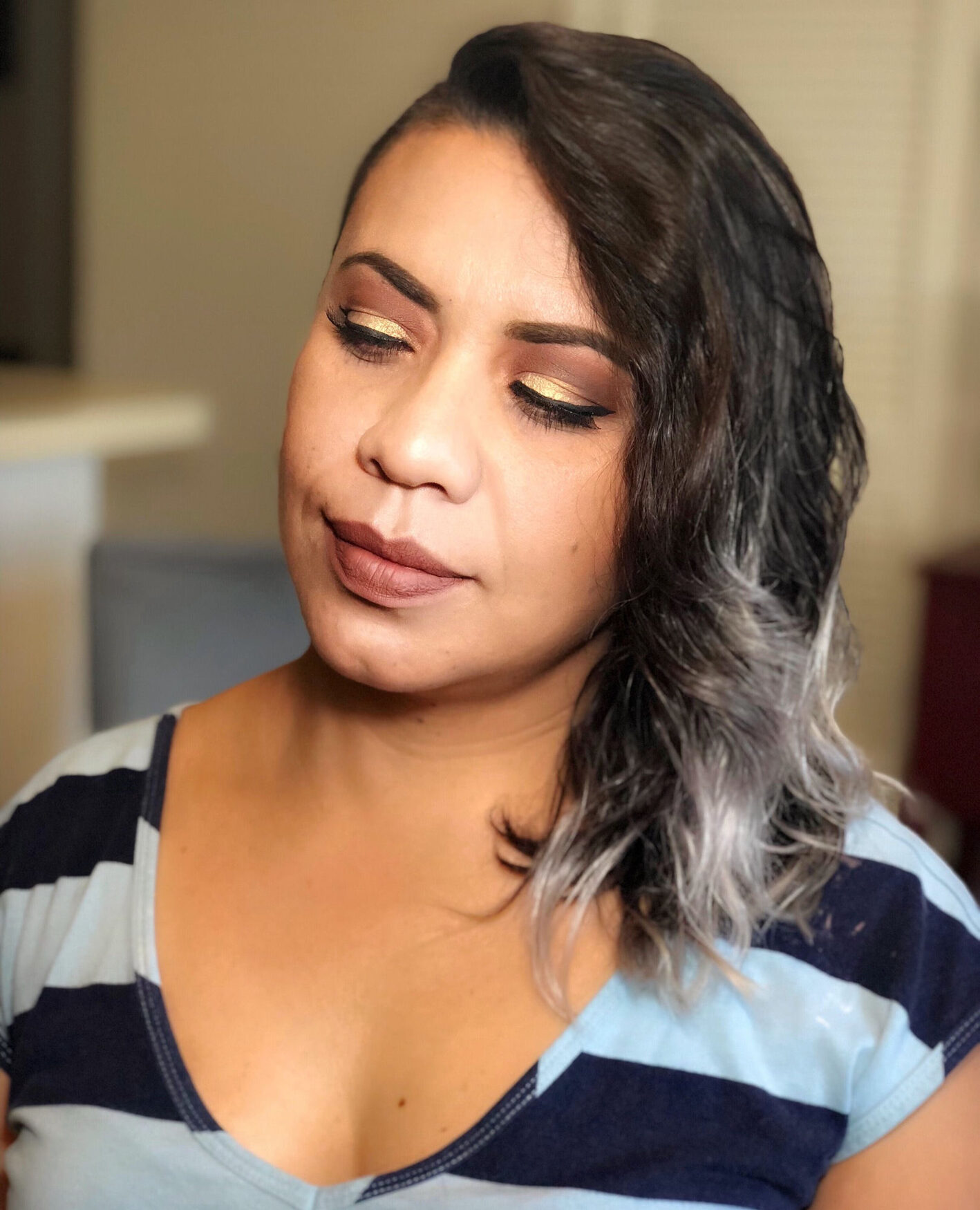 Silver ombre glam